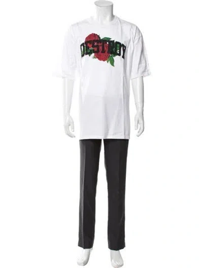 Pre-owned Undercover Graphic Print Crew Neck T-shirt In White