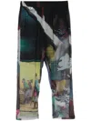Undercover Graphic-print Cropped Trousers In Black