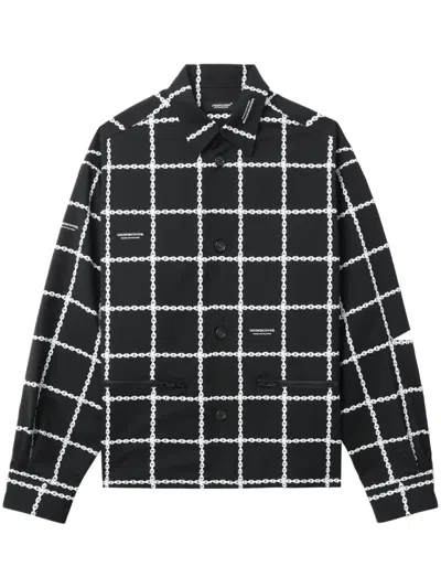 Undercover Graphic-print Cut-out Shirt In Black
