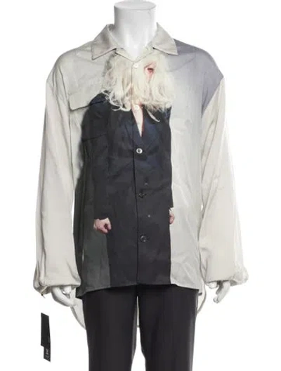 Pre-owned Undercover Graphic Print Long Sleeve Shirt W/ Tags In Neutrals