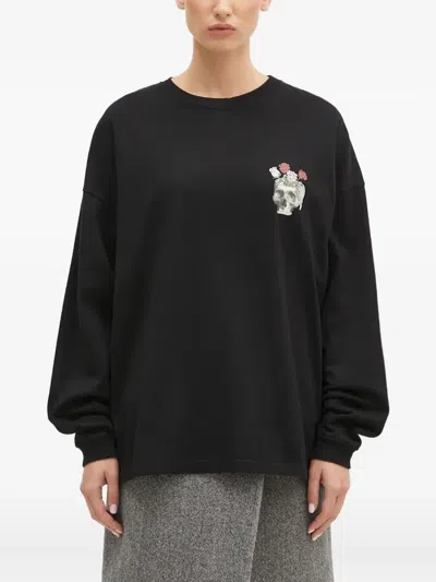 Undercover Graphic-print Long-sleeve Top In Black