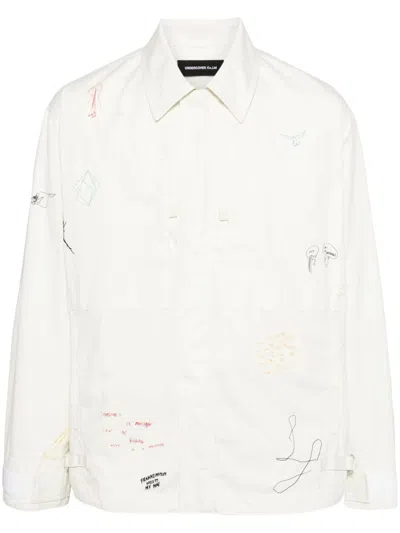 Undercover Graphic-print Long-sleeved Jacket In White