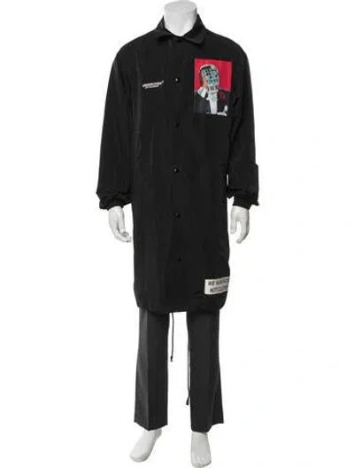 Pre-owned Undercover Graphic Print Parka In Black