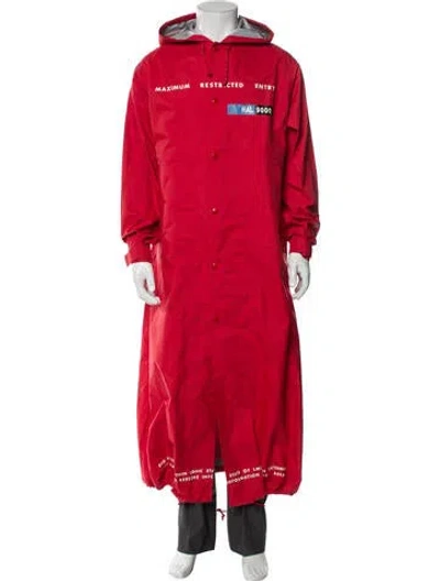 Pre-owned Undercover Graphic Print Parka W/ Tags In Red