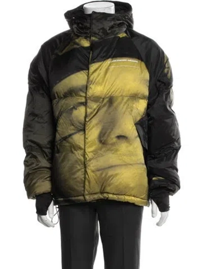 Pre-owned Undercover Graphic Print Puffer Coat In Green