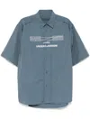 Undercover Blue Up1e4408 Shirt In Blue