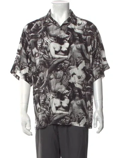 Pre-owned Undercover Graphic Print Short Sleeve Shirt In Black