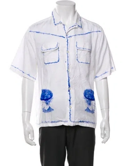 Pre-owned Undercover Graphic Print Short Sleeve Shirt In White