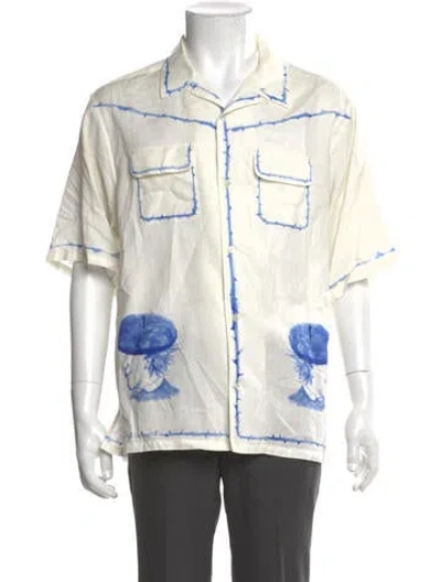 Pre-owned Undercover Graphic Print Short Sleeve Shirt In White