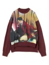 Undercover Graphic-print Sweatshirt In Burgundy