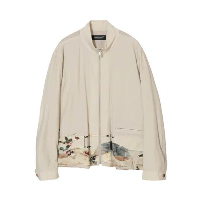 Pre-owned Undercover Graphic Print Zip Up Blouson 'grey/beige' | Men's Size 4