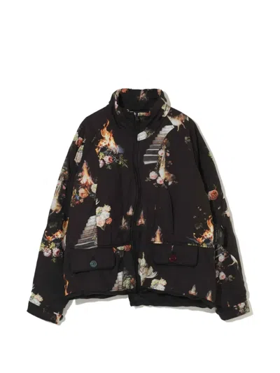 Undercover Graphic-print Asymmetric Jacket In Black