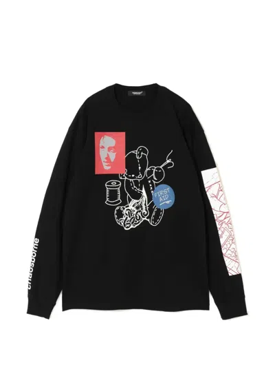 Undercover Graphic-print Long-sleeve T-shirt In Black