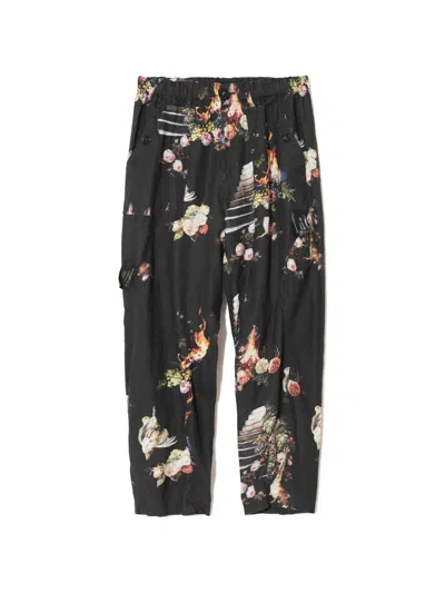 Undercover Graphic-print Trousers In Black