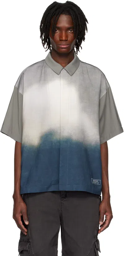UNDERCOVER GRAY & NAVY UC1E4404 SHIRT