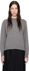 Undercover Gray & White Knit Sweater In Top Gray