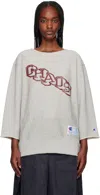 Undercover Gray Champion Edition Chaos Sweatshirt In Top Gray