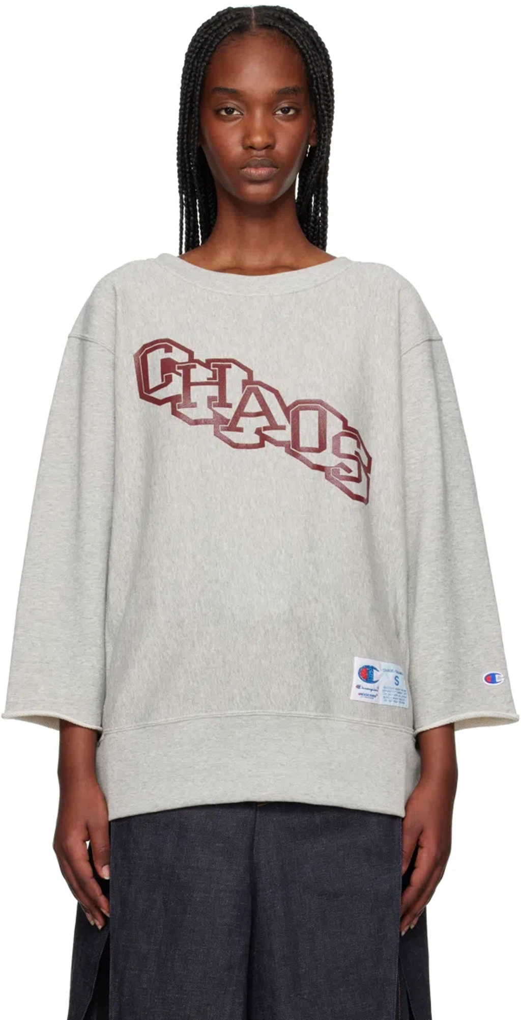 UNDERCOVER × CHAMPION CHAOS トレーナー undercover-gray-champion-