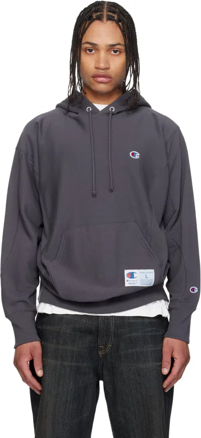 Undercover Gray Champion Edition Uc1f4802 Hoodie In Blue