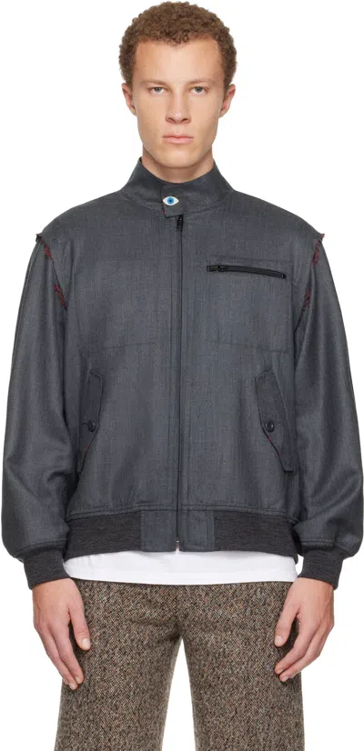 Undercover Gray Uc2e4211 Bomber Jacket