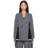 Undercover Gray Up2f1102 Slit Panel Blazer In Gray