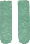 Undercover Green Floral Lace Socks In L.green