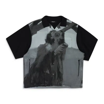 Undercover Grey Helen Verhoeven With Zipper Pocket Shirt In Black