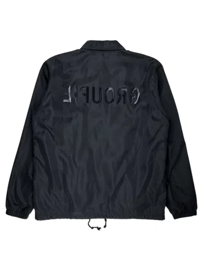Pre-owned Undercover Groupie Logo Lined Nylon Coach Jacket In Black