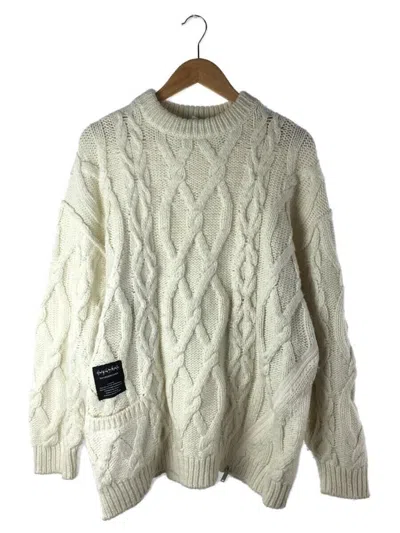 Pre-owned Undercover Gu Cableknit Sweater In White