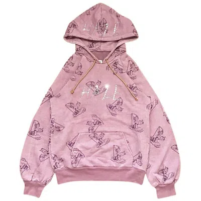 Pre-owned Undercover “haze” Swarovski Crystal Sweater 2002 S/s In Pink