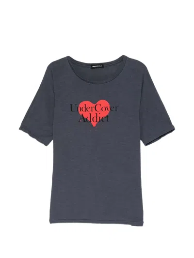 Undercover Heart-print T-shirt In Blue