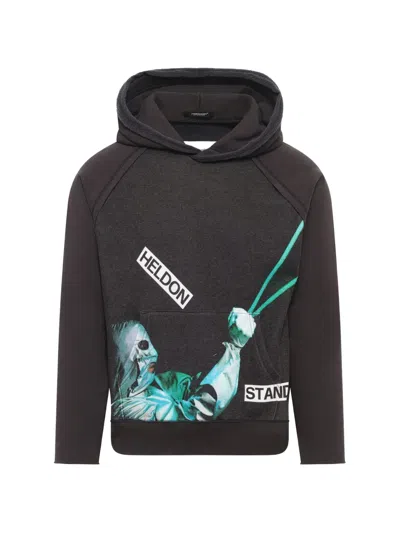 Undercover Heldon Stand By Graphic-print Hoodie In Black