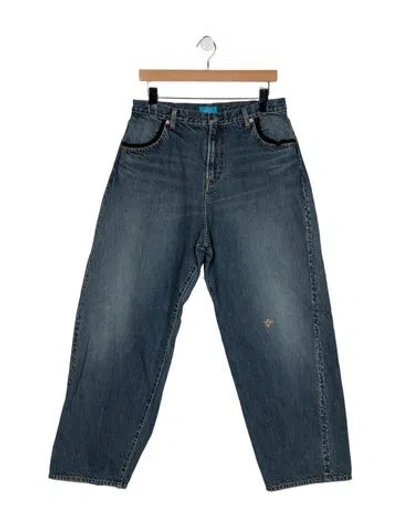 Pre-owned Undercover High-rise Wide Leg Jeans In Blue
