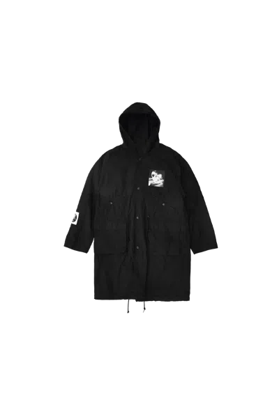 UNDERCOVER UNDERCOVER HOODED PARKA WITH PATCHES BLACK