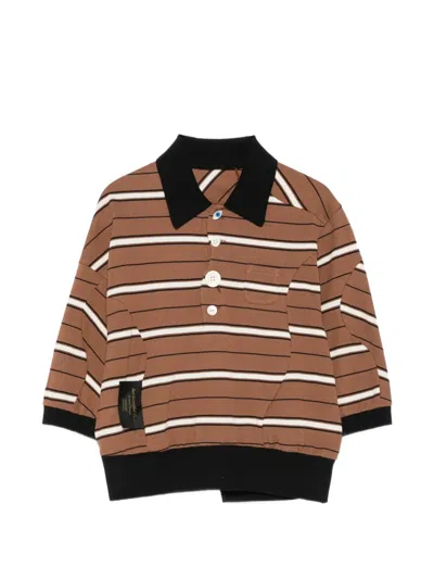 Undercover Horizontal-stripe Top In Brown