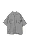 Undercover Houndstooth-pattern Patch-pocket Shirt In Black