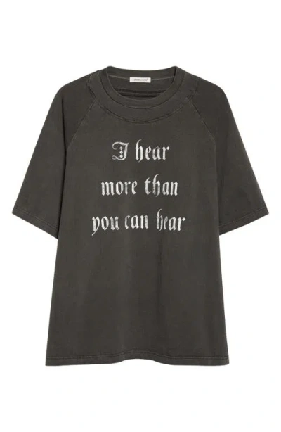 Undercover I Hear Oversize Cotton Graphic T-shirt In Gray