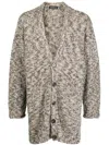 Undercover Intarsia-knit Cardigan In Brown