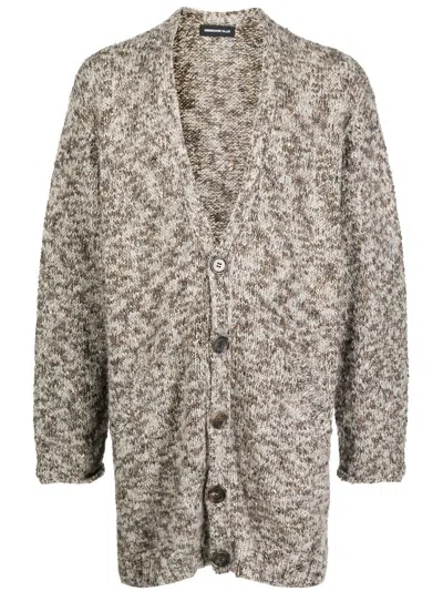 Undercover Intarsia-knit Cardigan In Brown