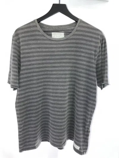 Pre-owned Undercover Ism Aw2010 “avakareta Life” Stripe T Shirt Size 3 In Gray