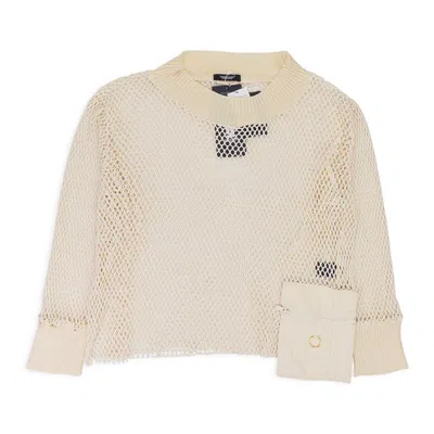Undercover Ivory Patch Pocket Sweater In Neutral