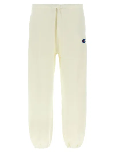 Undercover Ivory White Cotton Solid Joggers In Neutral