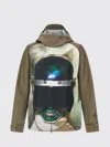 Undercover Water-repellent Nylon Jacket With Futuristic Artwork In Brown