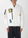 Undercover Bomber Jacket With Ribbed Cuffs And Patch In White