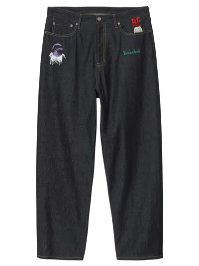Undercover Jeans With Embroidery In Black