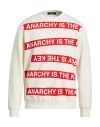 Undercover Anarchy Is The Key Cotton Fleece Sweatshirt In White