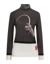 Undercover Jun Takahashi Woman Turtleneck Dark Brown Size 2 Wool In Brown