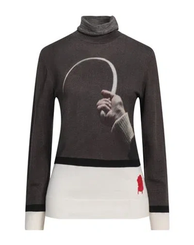 Undercover Jun Takahashi Woman Turtleneck Dark Brown Size 2 Wool