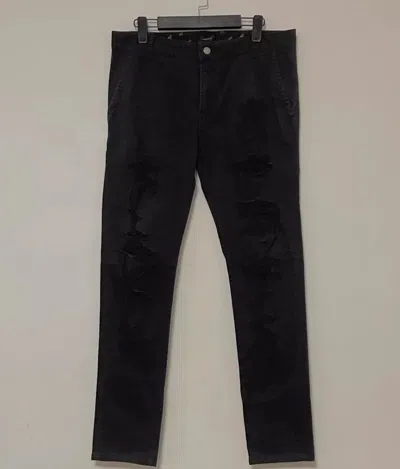Pre-owned Undercover Knife Destroys Jeans - Dmc In Black