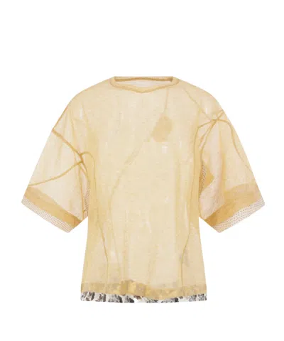 Undercover Layered-effect Semi-sheer T-shirt In Multi